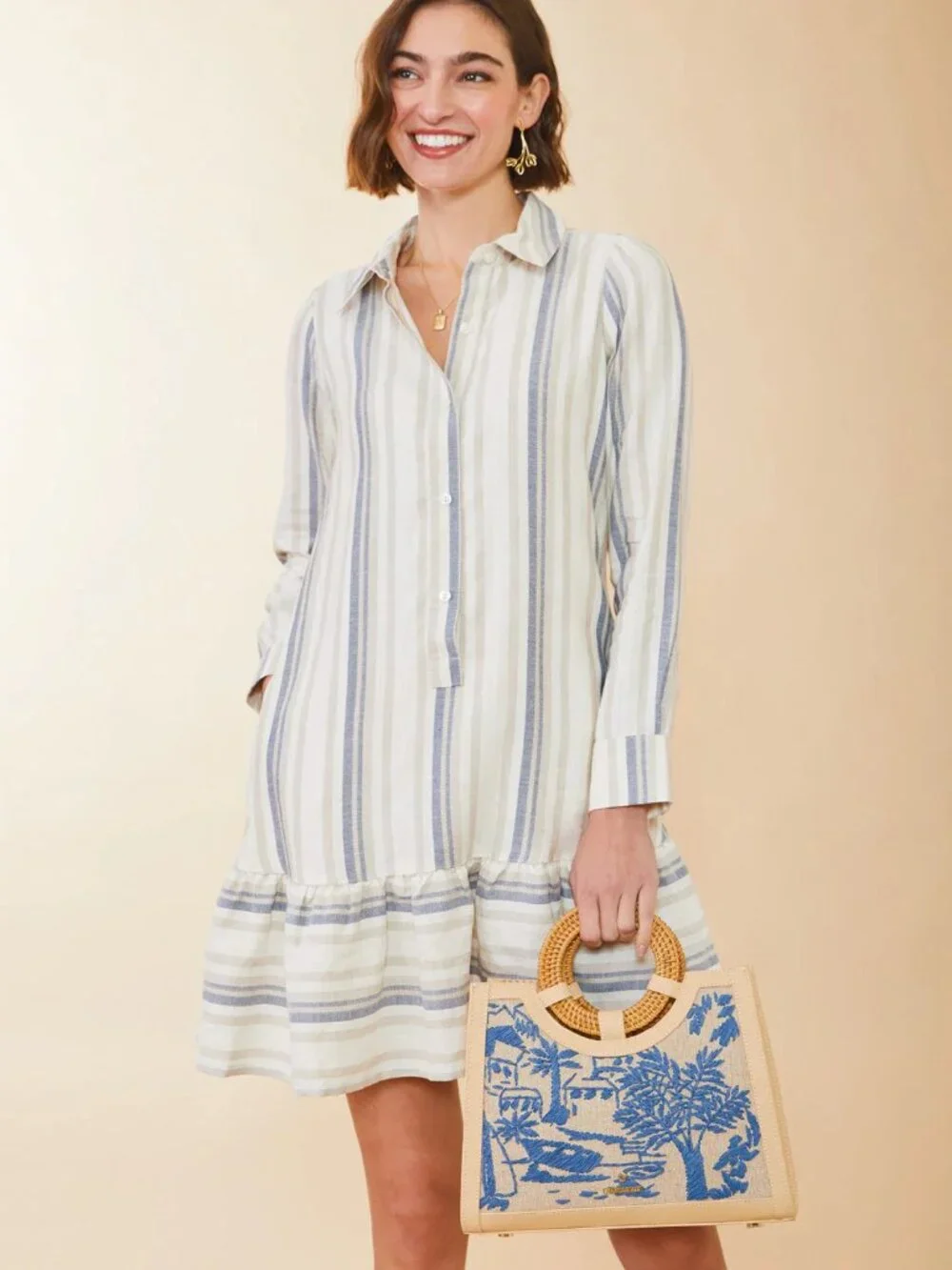 Straw Sienna Satchel| Spartina 449| Daise Seascape - Picture 4 of 6